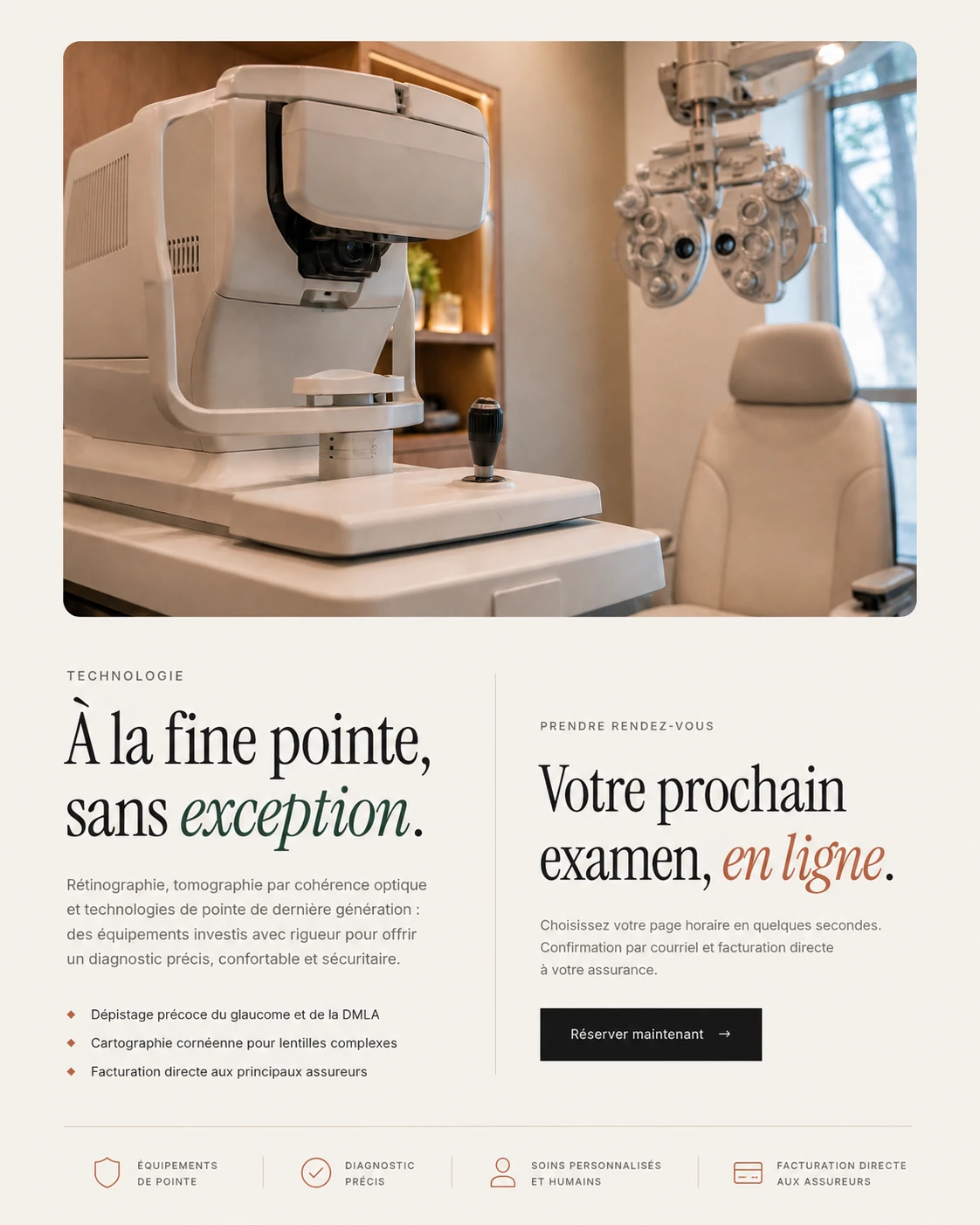 Planche éditoriale technologie : équipement d'examen et précision du diagnostic